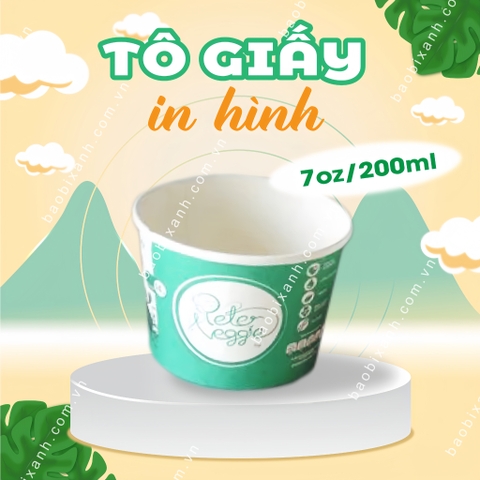 Tô giấy 200ml (7oz) in hình - 2PE