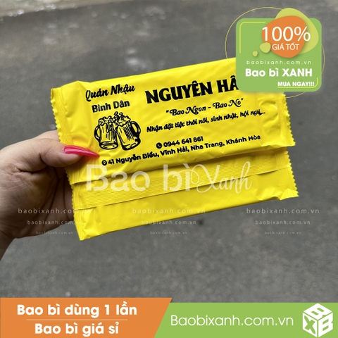Khăn lạnh quán nhậu bình dân Nguyên Hân