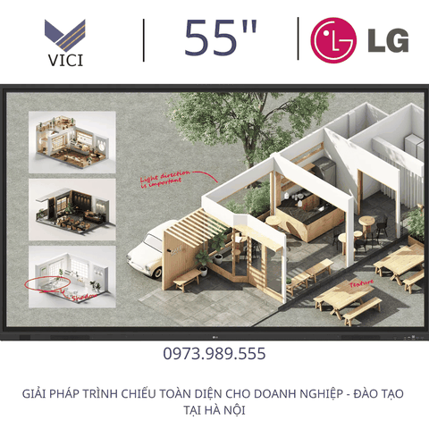 Màn Hình Tương Tác LG CreateBoard 55TR3DQ-B | Màn hình cảm ứng tương tác thông minh