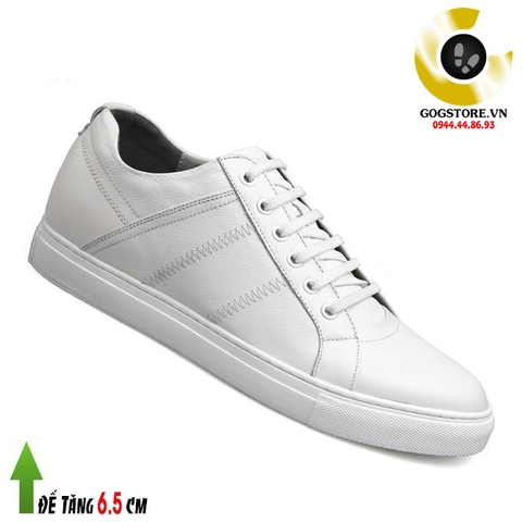 Giày nâng chiều cao thể thao phong cách màu trắng GCT68625T