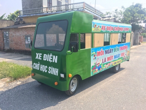 Xe Điện 4 Bánh Chở Học Sinh Hoàng Tâm