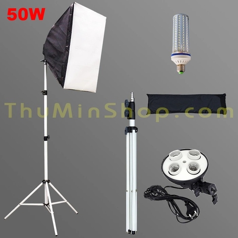 BỘ ĐÈN SOFTBOX 4 CHUI 1 BÓNG LED 50W- BỘ ĐẦY ĐỦ