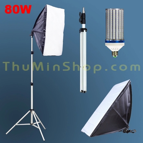 ĐÈN SOFTBOX 1 BÓNG LED 80W- BỘ ĐẦY ĐỦ