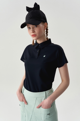 Áo Polo le coq golf Nữ - GN222LTS43-BLCK