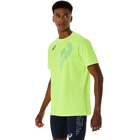 Áo T-shirt chạy bộ ASICS TRACK GRAPHIC SHORT SLEEVE TOP Nam - 2091A747.751