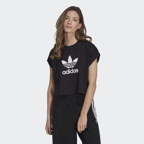 Áo thun lửng nữ adidas ba lá - IB1406