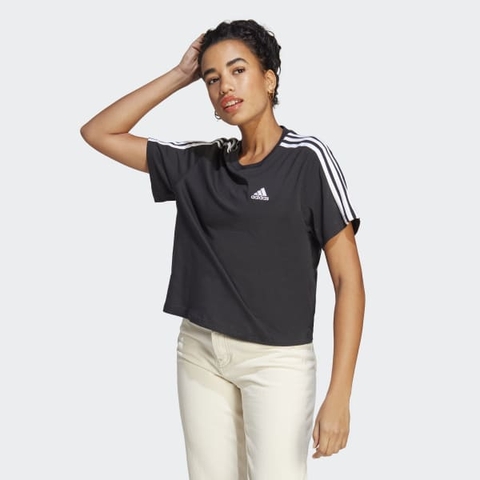 Áo crop top adidas Single Jersey Essentials 3 sọc Nữ - HR4913