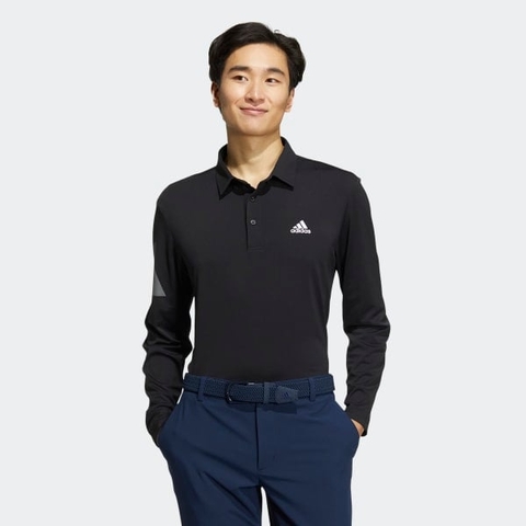 Áo Polo golf dài tay adidas 3-Bar AEROREADY Nam - HG8303