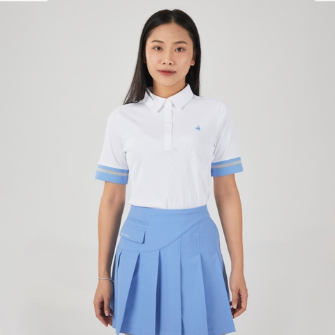 Áo Polo le coq golf Nữ GP122LTS31-WHTE