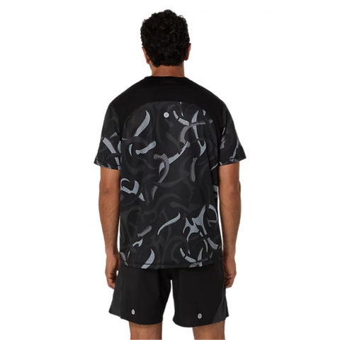 Áo T-shirt chạy bộ ASICS ROAD ALL OVER PRINT SS TOP Nam - 2011D092.001