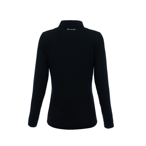 Áo dài tay có cổ le coq golf Nữ GQ322LTL81-BLCK