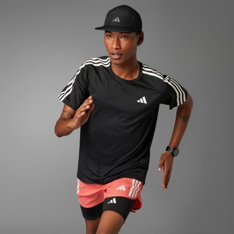 Áo T-shirt chạy bộ adidas Own the Run 3 sọc Nam - IQ3834