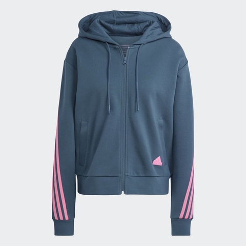 Áo hoodie adidas Future Icons 3 sọc khoá kéo Nữ - IL3048