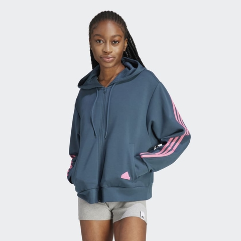 Áo khoác hoodie adidas 3 sọc full zip Nữ - IL3048