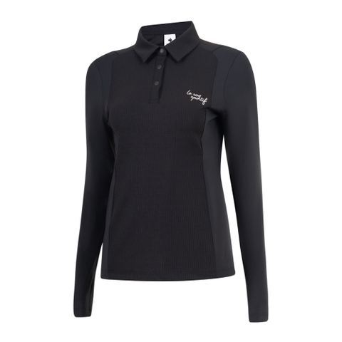 Áo Polo dài tay le coq golf Nữ GP322LTL81-BLCK