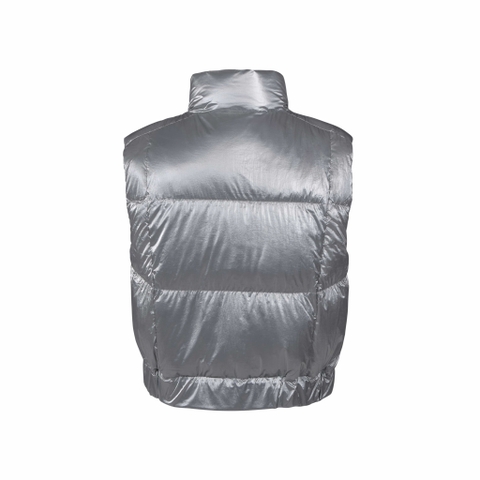 Áo gile le coq golf Nữ GP422LWVO3-SLVR