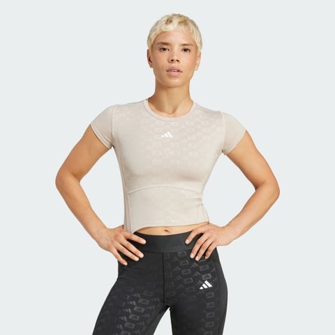 Áo T-shirt tập luyện adidas Hyperglam Nữ - IX3203