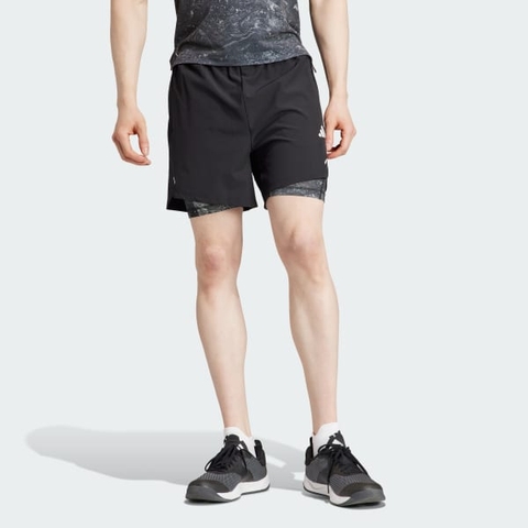 Quần short Power Workout 2 trong 1 adidas Nam IK9683