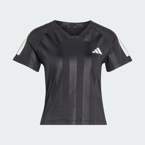 Áo T-shirt tập luyện adidas Hyperglam 3 sọc Nữ - KC7695