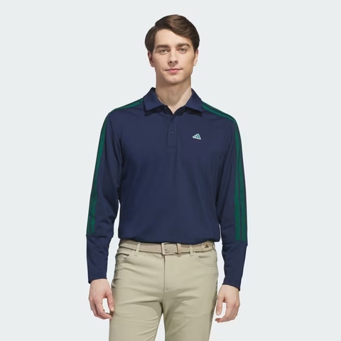 Áo Polo dài tay golf adidas 3 gạch Nam - KG9984