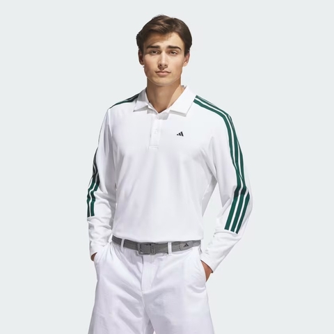 Áo Polo dài tay golf adidas 3 gạch Nam - KG7096