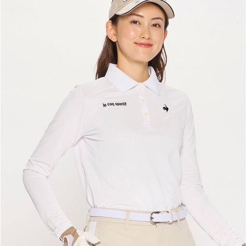 Áo Polo dài tay le coq golf Nữ LG5SLS01LV-WH00