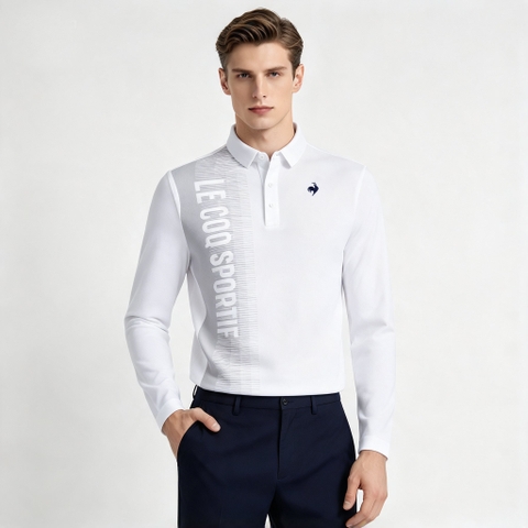 Áo Polo dài tay le coq golf Nam LG6FLSG1MV-WH00