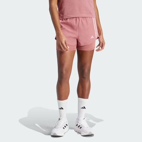 Quần short chạy bộ adidas Own the Run 3 sọc 2 trong 1 Nữ - IS9574
