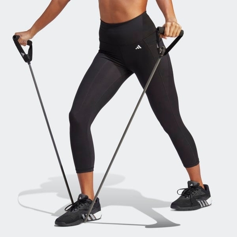 Quần legging tập luyện adidas 3/4 Cạp Cao Có Túi Optime Nữ - HS9932