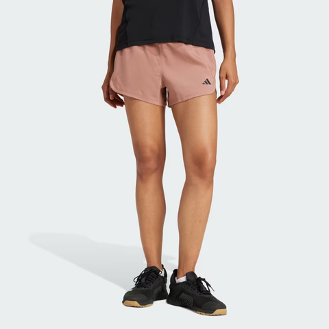 Quần short tập luyện adidas Pacer 3 sọc cạp cao Nữ - JD2288