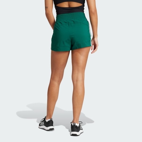 Quần short tập luyện adidas cạp cao Pacer 3 sọc Nữ - IX1077