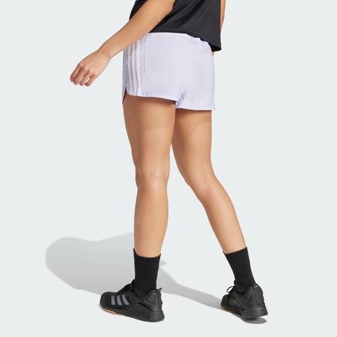 Quần short tập luyện adidas Pacer 3 sọc cạp cao Nữ - JD2298