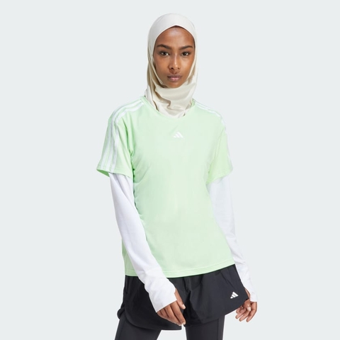 Áo T-shirt tập luyện 3 sọc Nữ adidas - IS4213