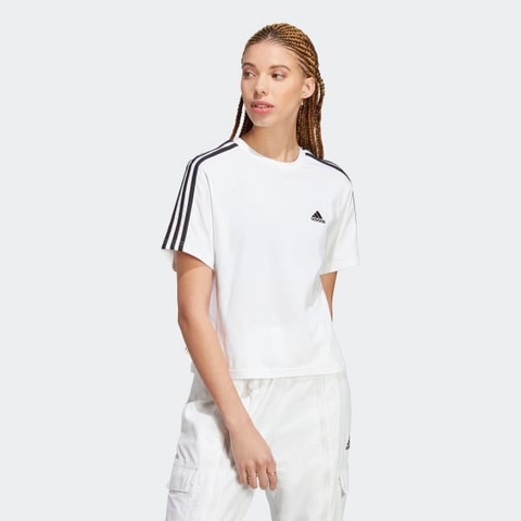 Áo crop top Nữ adidas single jersey 3 soc - HR4915