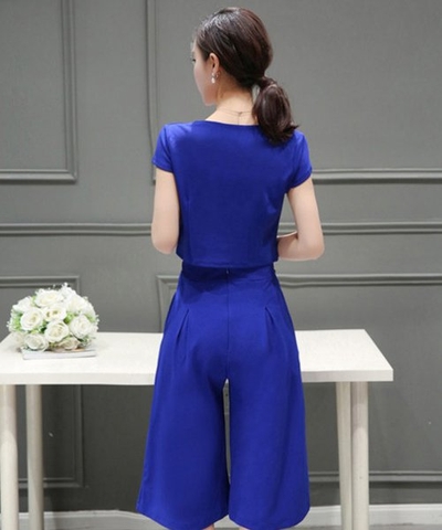 Đầm công sở cao cấp màu xanh