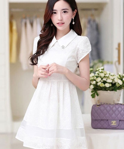 Váy trắng cá tính