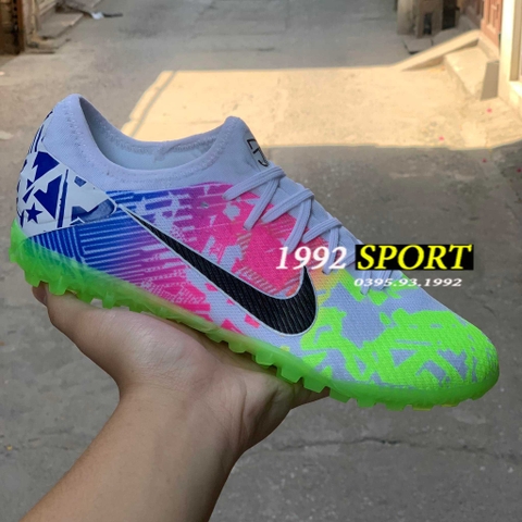 Giày Bóng Đá Nike Mercurial Vapor 13 Pro Neymar Nõn Chuối Đỏ Xanh Biển Vạch Đen V2 TF