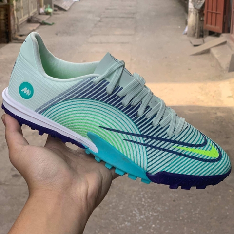 Giày Bóng Đá Nike Mercurial Vapor 14 Academy MDS005 Trắng Tím Xanh Ngọc TF