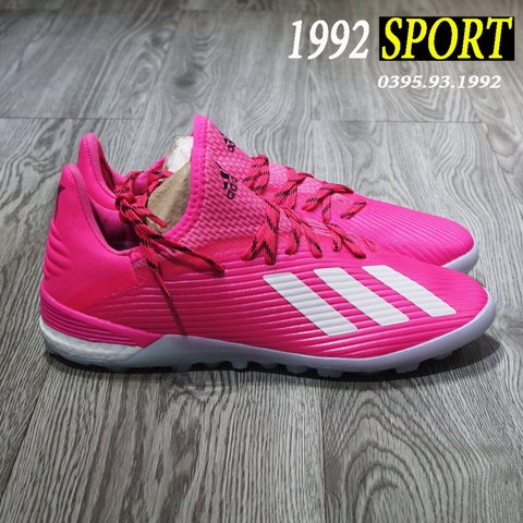 Giày Bóng Đá Adidas X 19.1 Hồng Đế Trắng  TF