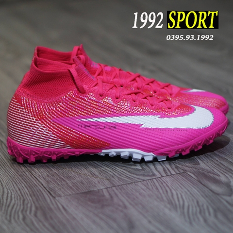 Giày Bóng Đá Nike Mercurial Sperfly 7 Elite Mbappe Hồng Tím Vạch Trắng TF