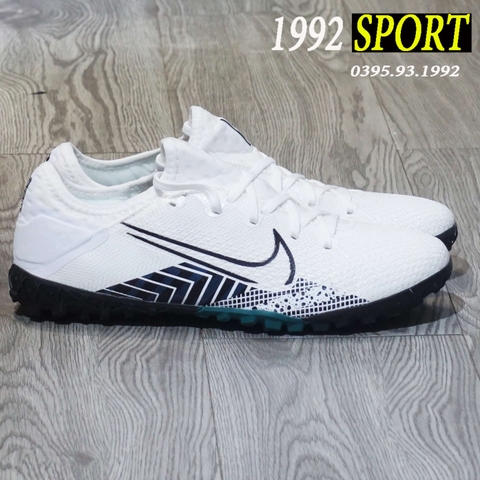 Giày Bóng Đá Nike Vapor Pro Trắng Vạch Đen Đế Xanh Đen TF