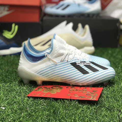 Giày Bóng Đá Adidas X Xanh Ngọc Trắng 19.1 FG