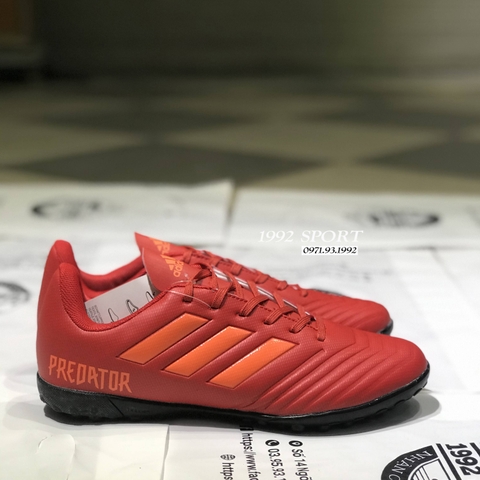 Giày Bóng Đá Adidas Predator 19.4 Đỏ Vạch Cam TF