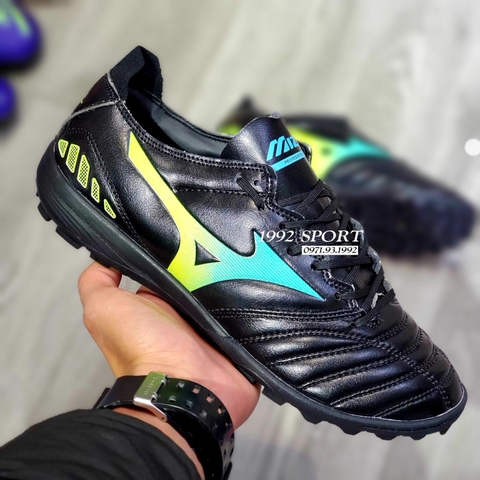 Giày Bóng Đá Mizuno Morelia Neo 3 Đen Vạch Xanh TF