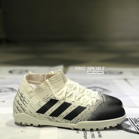 Giày Bóng Đá Adidas Nemeziz Tango Trắng Vằn Đen Đỏ 18.3 TF
