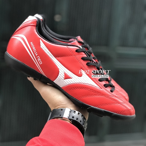 Giày Bóng Đá Mizuno Monarcida Neo Ckassic Đỏ Trắng Đế Đen TF