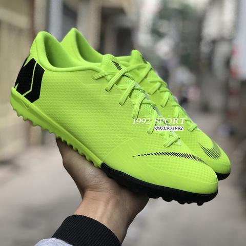 Giày Bóng Đá Nike Mercurial VaporX XII Academy Xanh Chuối Đen TF
