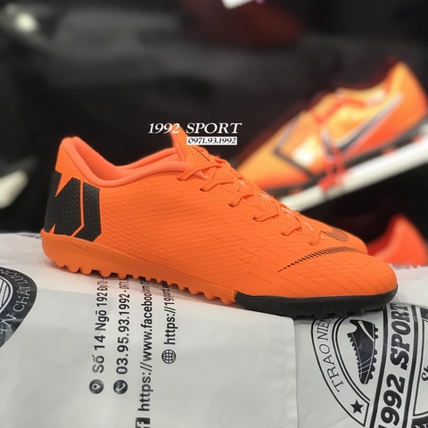 Giày Bóng Đá Nike Mercurial VaporX XII Academy Cam Đen TF