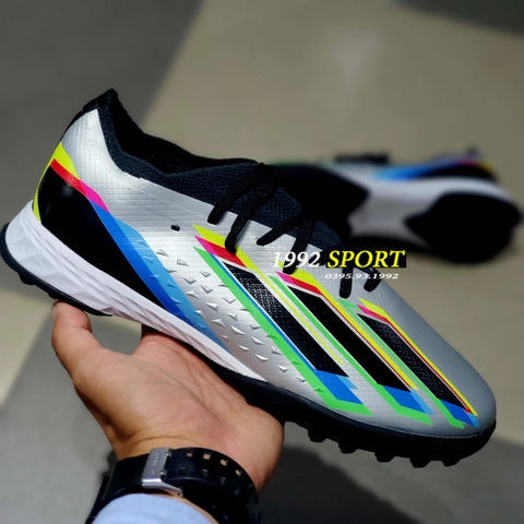 Giày Bóng Đá TQ Adidas X Speedportal.1 Beyond Fast Xám Vạch Đen TF