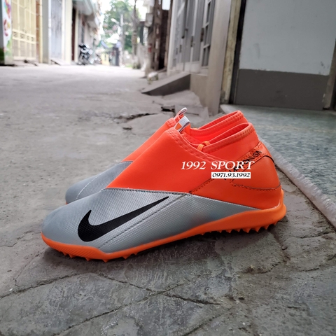 Giày Bóng Đá Nike Phantom Vision 2 Cam Bạc TF